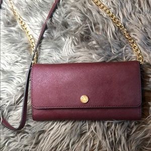 Micheal Kors Burgundy Cross Body Bag